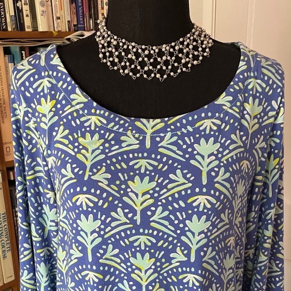 Hatley Blue and White Patterned Midi Dress NWT - Picture 2 of 7